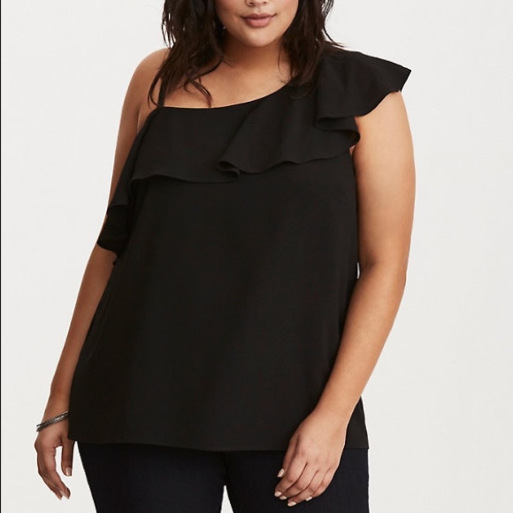 Torrid Ruffled One shoulder Top